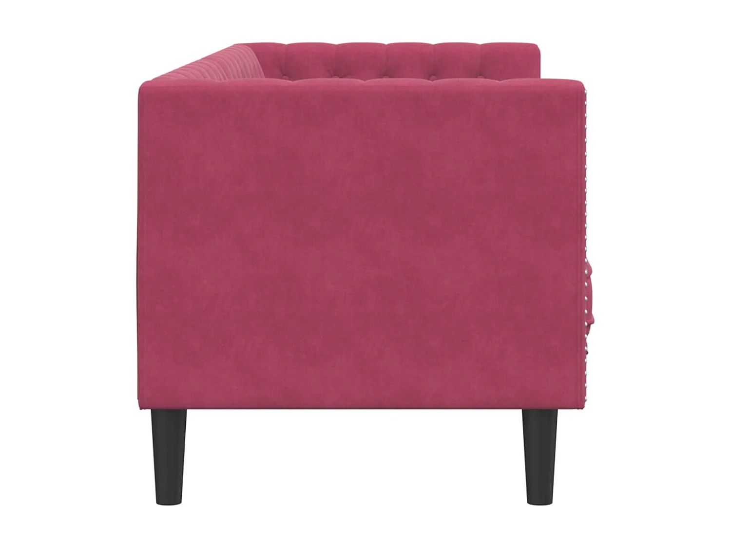 Canapé Chesterfield 3 places | Sofa pour Salon avec traversins velours