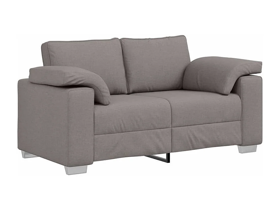 Canapé 2 places | Sofa pour Salon  avec coussin Taupe 160x77x82 cm tissu