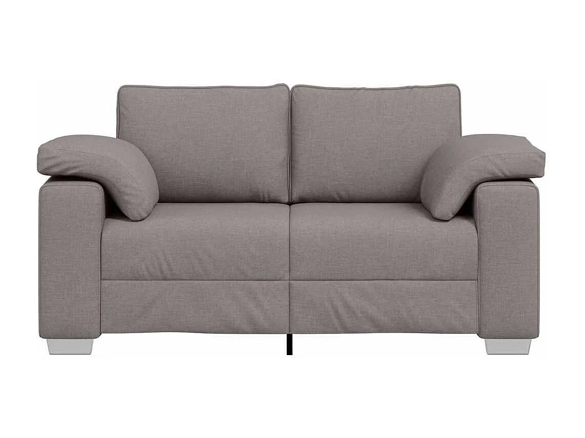 Canapé 2 places | Sofa pour Salon  avec coussin Taupe 160x77x82 cm tissu