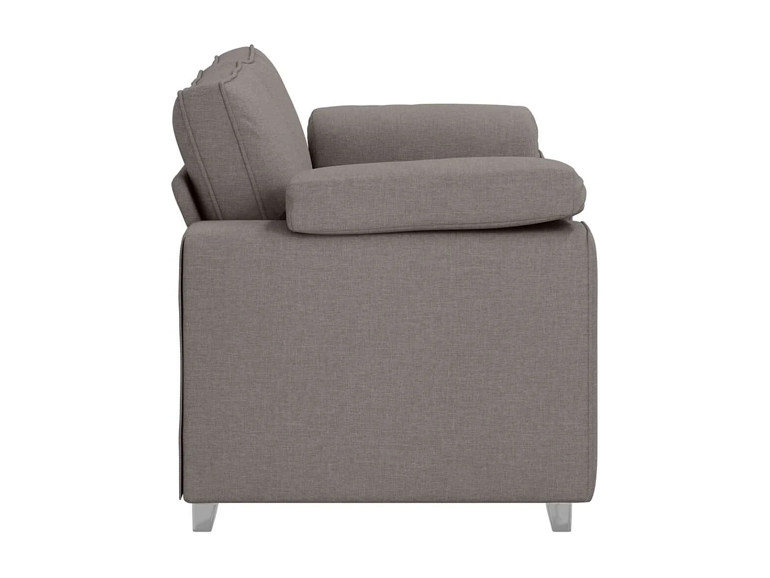 Canapé 2 places | Sofa pour Salon  avec coussin Taupe 160x77x82 cm tissu