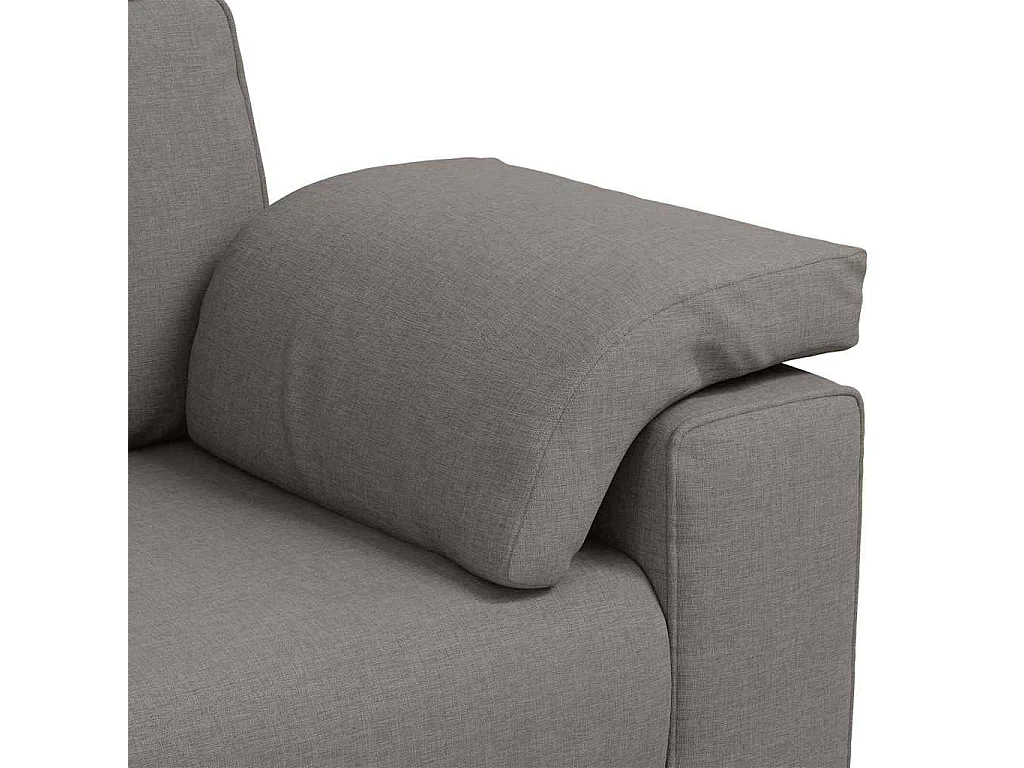 Canapé 2 places | Sofa pour Salon  avec coussin Taupe 160x77x82 cm tissu