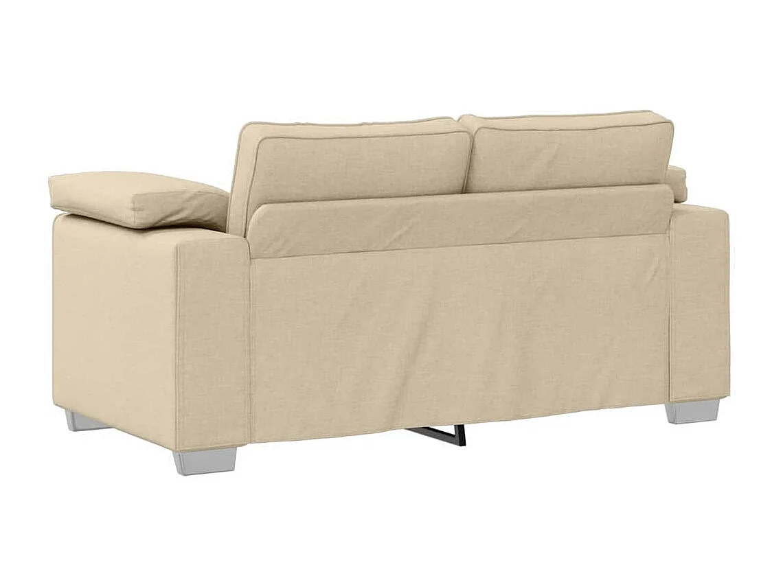 Canapé 2 places | Sofa pour Salon  avec coussin Crème 160x77x82 cm tissu