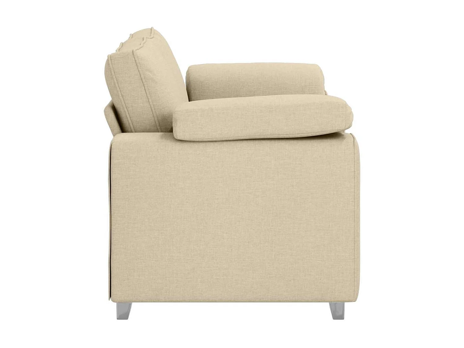 Canapé 2 places | Sofa pour Salon  avec coussin Crème 160x77x82 cm tissu