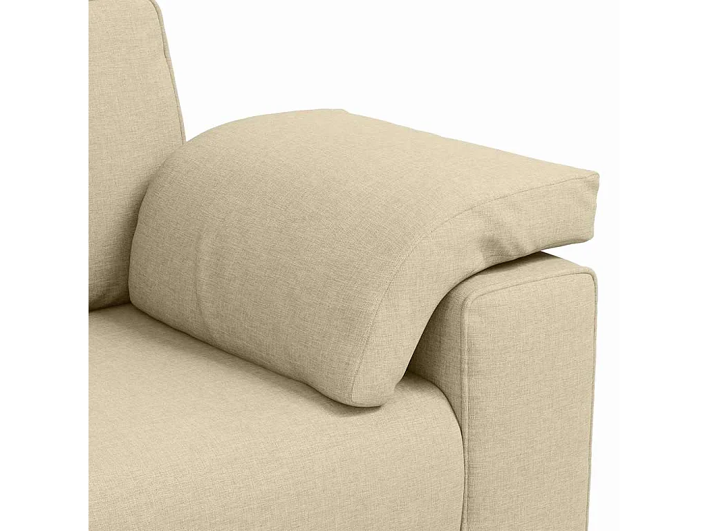 Canapé 2 places | Sofa pour Salon  avec coussin Crème 160x77x82 cm tissu