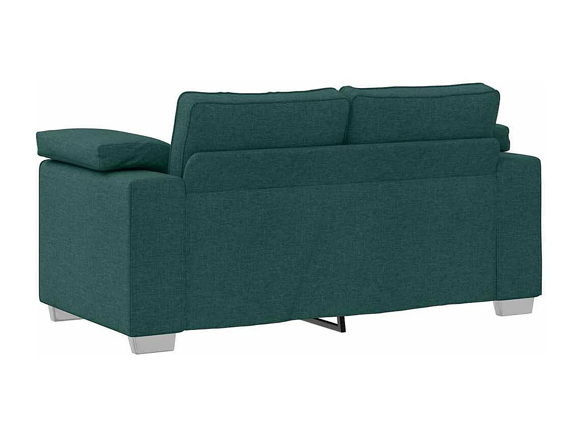 Canapé 2 places | Sofa pour Salon  avec coussin Vert foncé 160x77x82 cm tissu