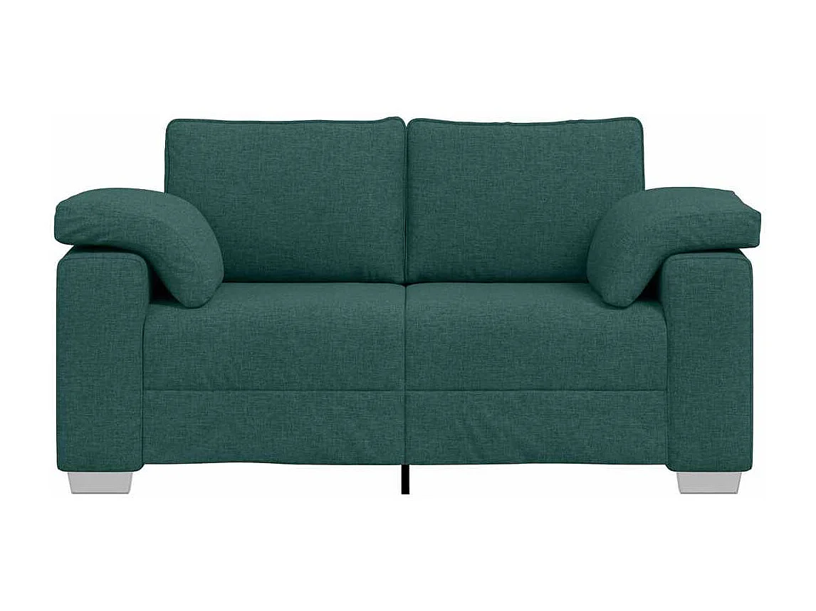 Canapé 2 places | Sofa pour Salon  avec coussin Vert foncé 160x77x82 cm tissu