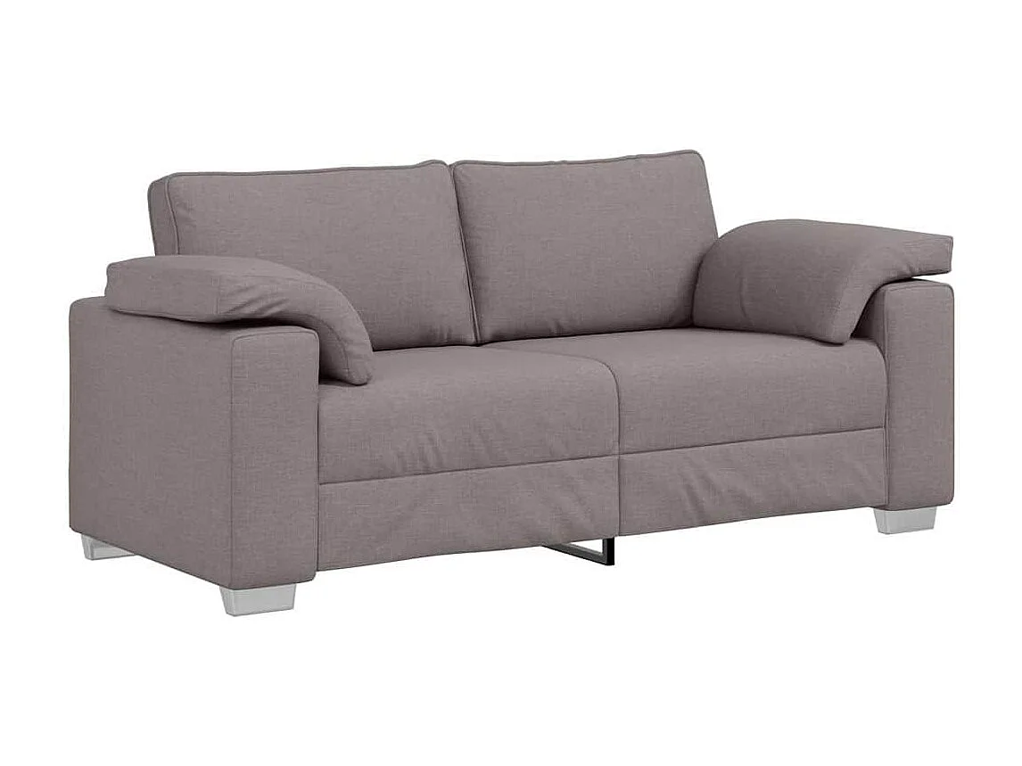 Canapé 2 places | Sofa pour Salon  avec coussin Taupe 180x77x82 cm tissu