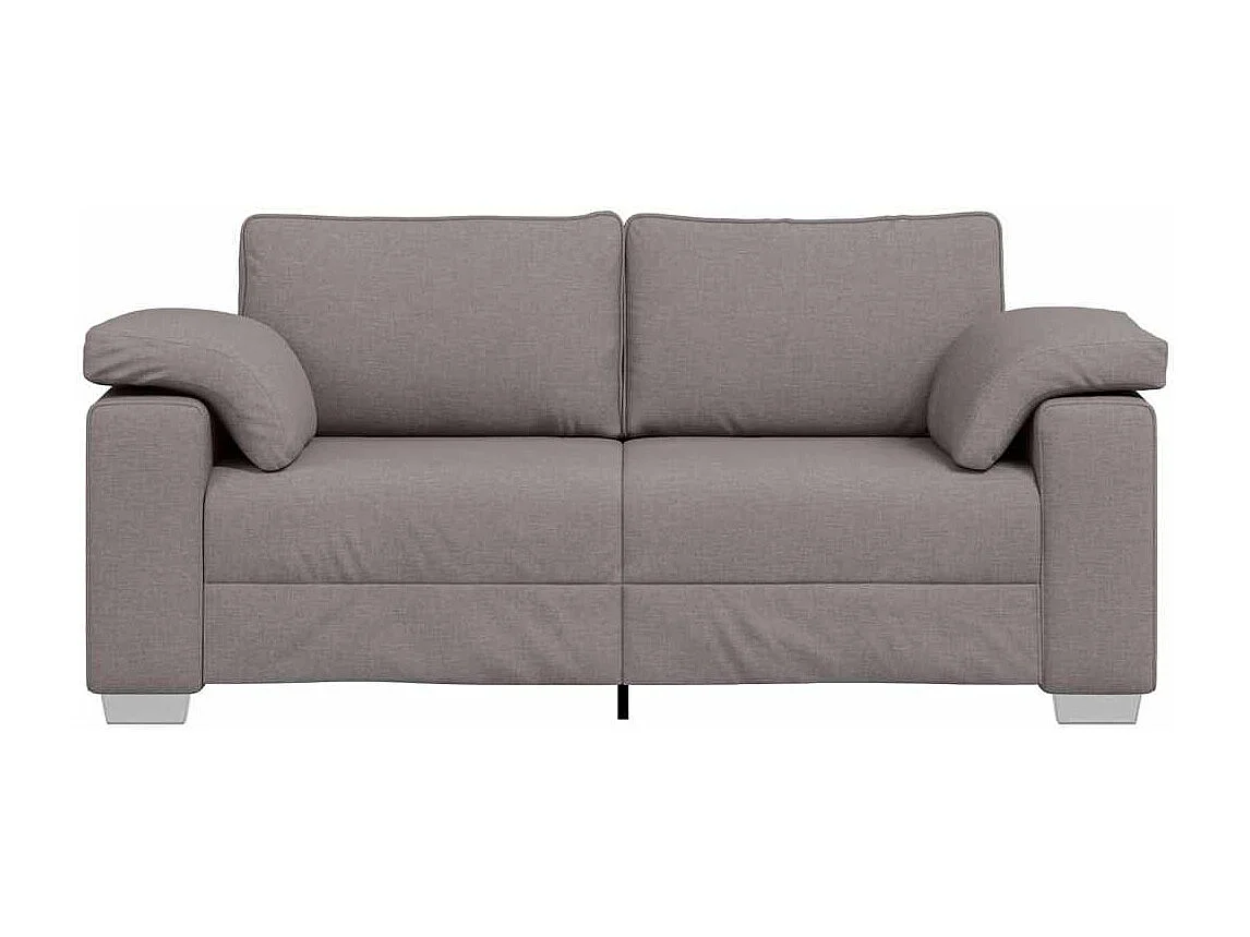Canapé 2 places | Sofa pour Salon  avec coussin Taupe 180x77x82 cm tissu
