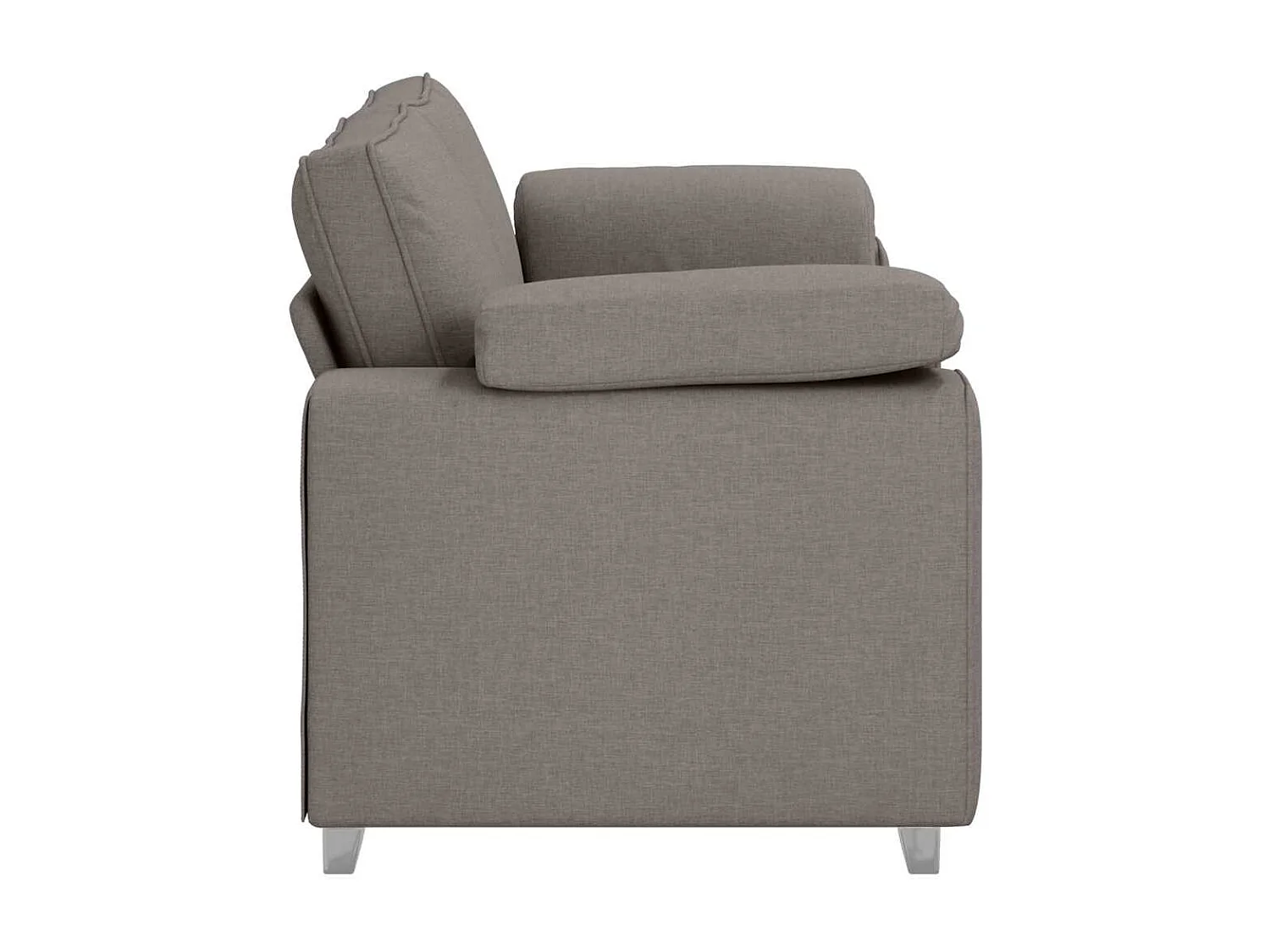 Canapé 2 places | Sofa pour Salon  avec coussin Taupe 180x77x82 cm tissu