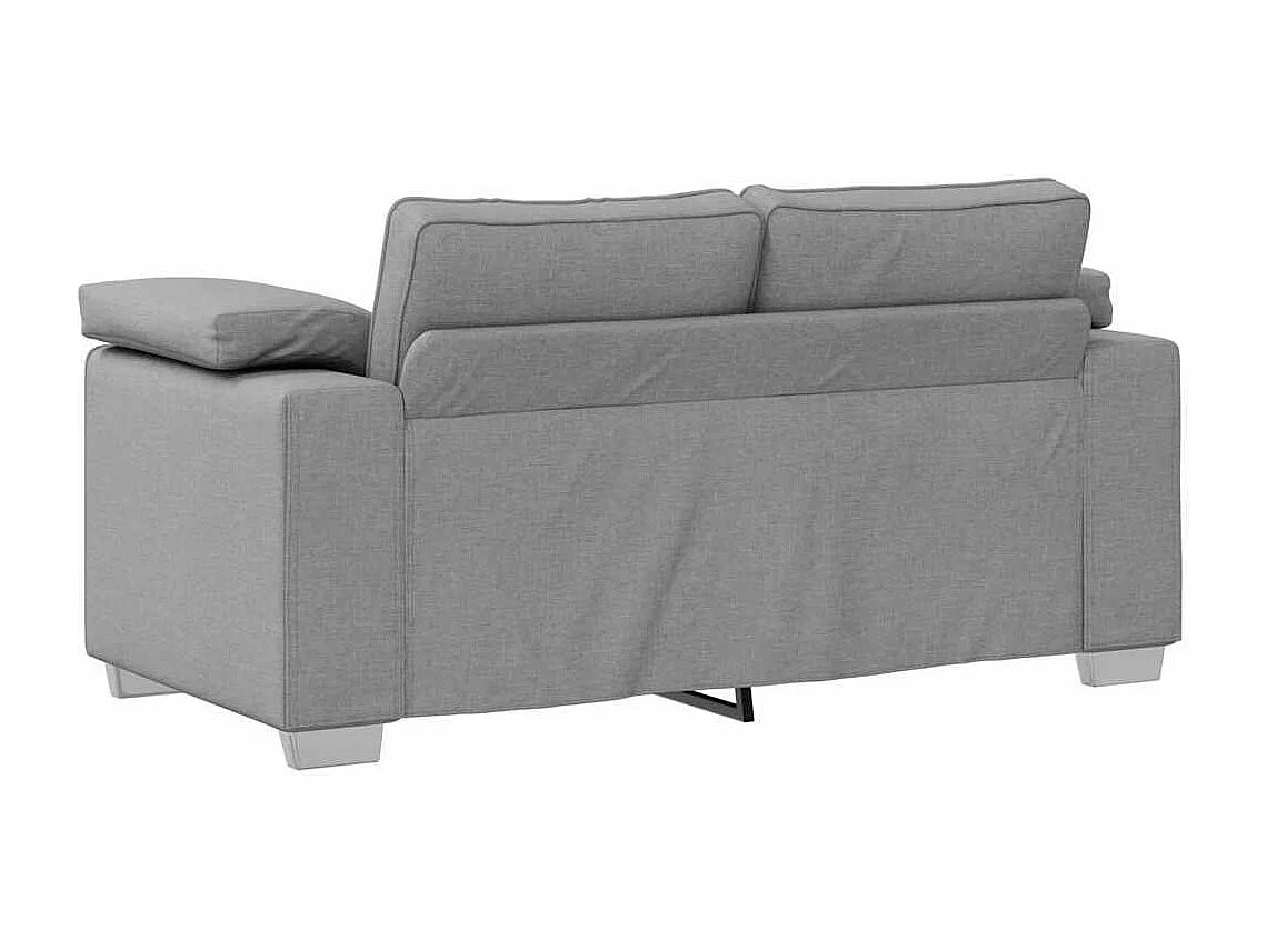 Canapé 2 places en tissu gris nuage 160x77x82 cm
