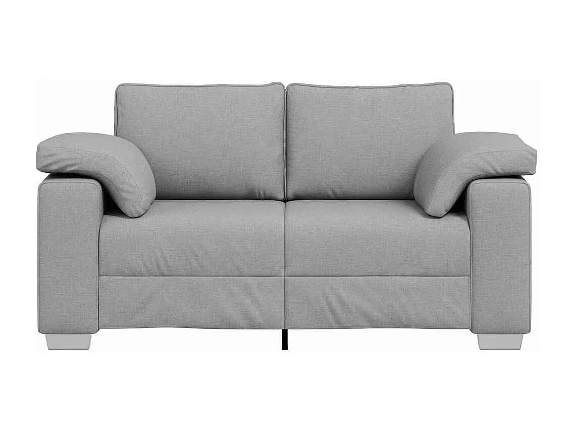 Canapé 2 places en tissu gris nuage 160x77x82 cm