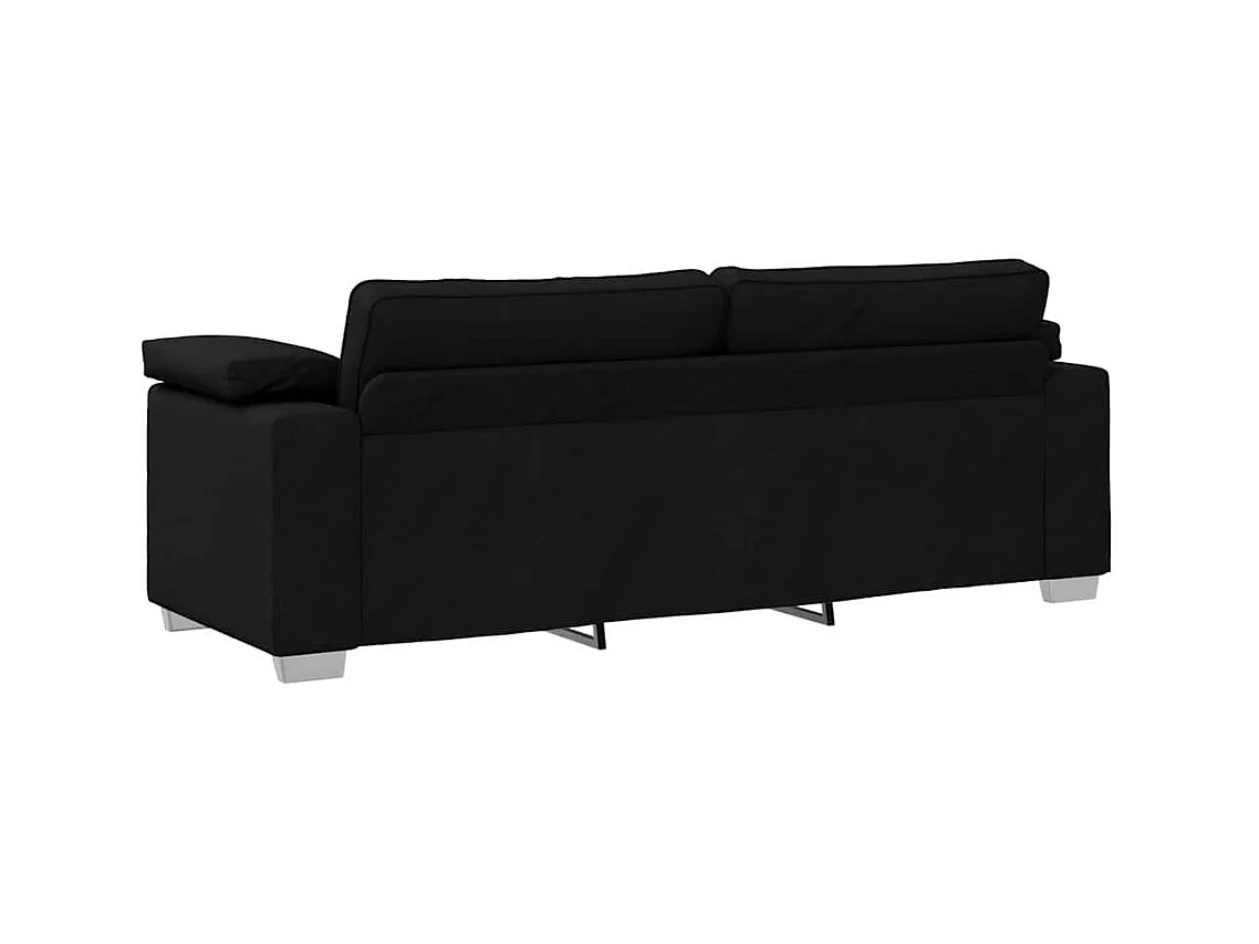 Canapé 2 places | Sofa pour Salon  avec coussin Noir 219x77x82 cm tissu