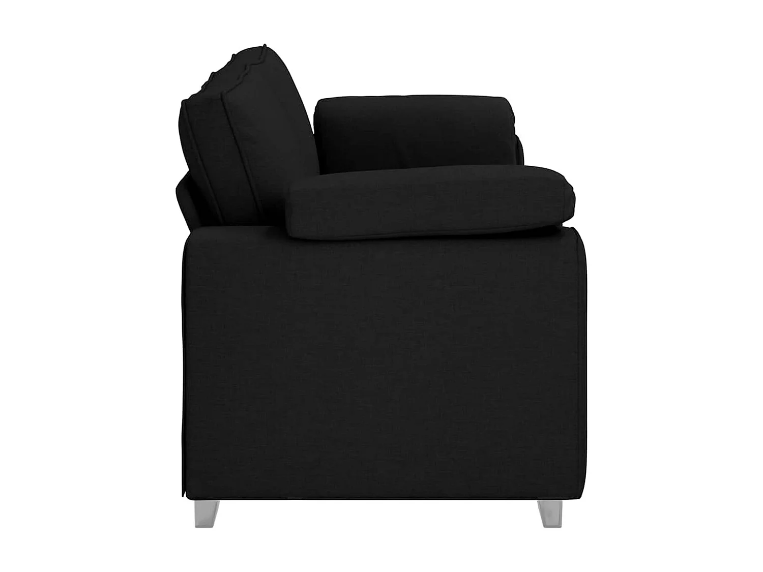 Canapé 2 places | Sofa pour Salon  avec coussin Noir 219x77x82 cm tissu