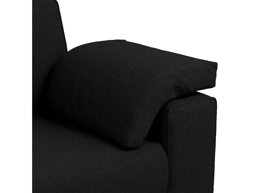 Canapé 2 places | Sofa pour Salon  avec coussin Noir 219x77x82 cm tissu