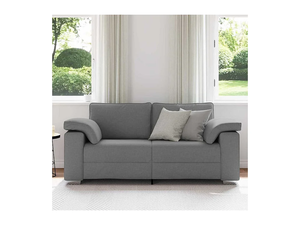 Canapé 2 places | Sofa pour Salon  avec coussin Gris foncé 180x77x82 cm tissu