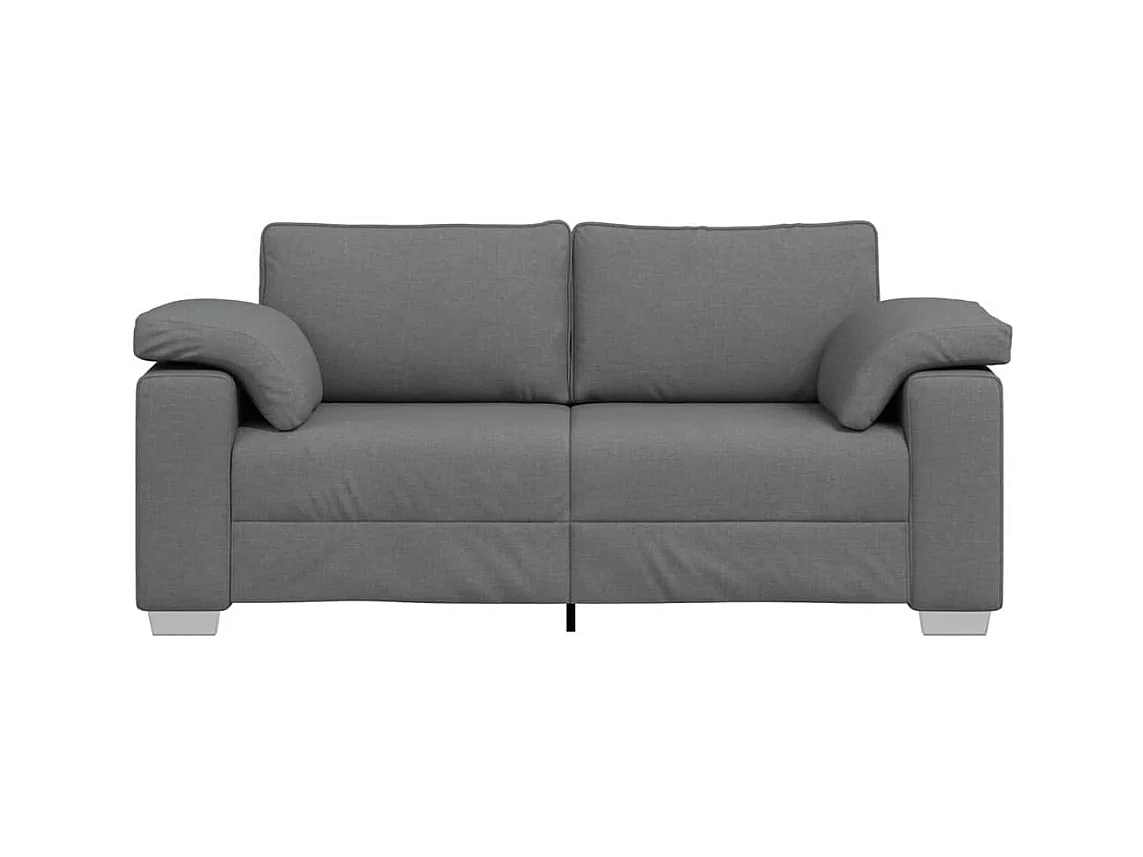 Canapé 2 places | Sofa pour Salon  avec coussin Gris foncé 180x77x82 cm tissu