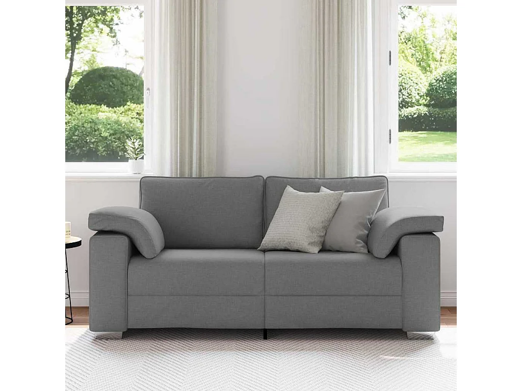 Canapé 2 places | Sofa pour Salon  avec coussin Gris foncé 180x77x82 cm tissu