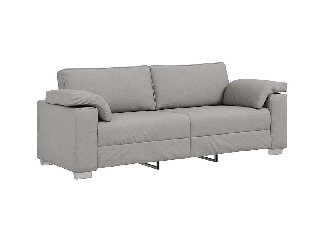 Canapé 2 places | Sofa pour Salon  avec coussin Gris nuage 219x77x82 cm tissu