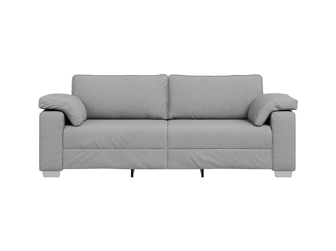 Canapé 2 places | Sofa pour Salon  avec coussin Gris nuage 219x77x82 cm tissu