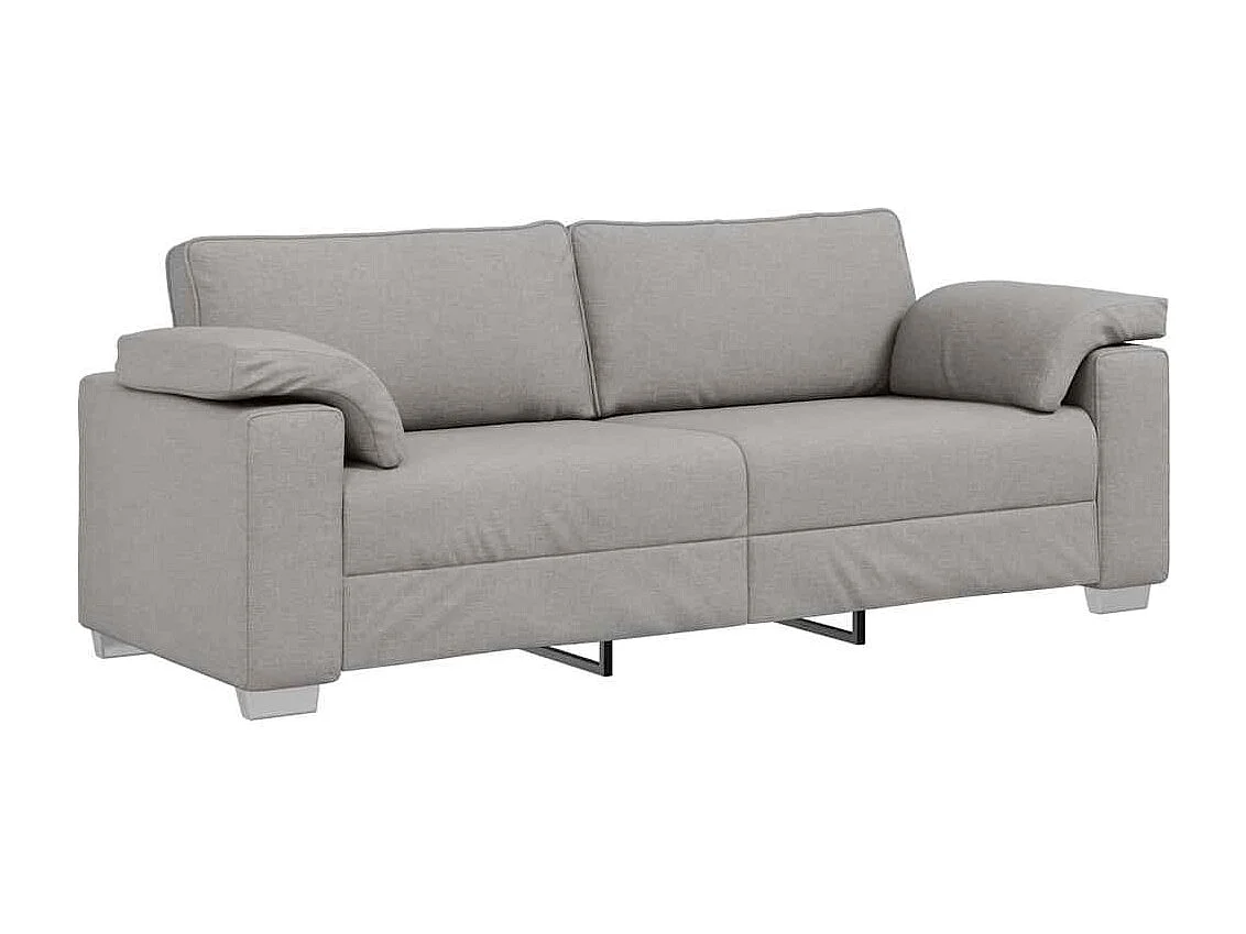 Canapé 2 places | Sofa pour Salon  avec coussin Gris nuage 219x77x82 cm tissu