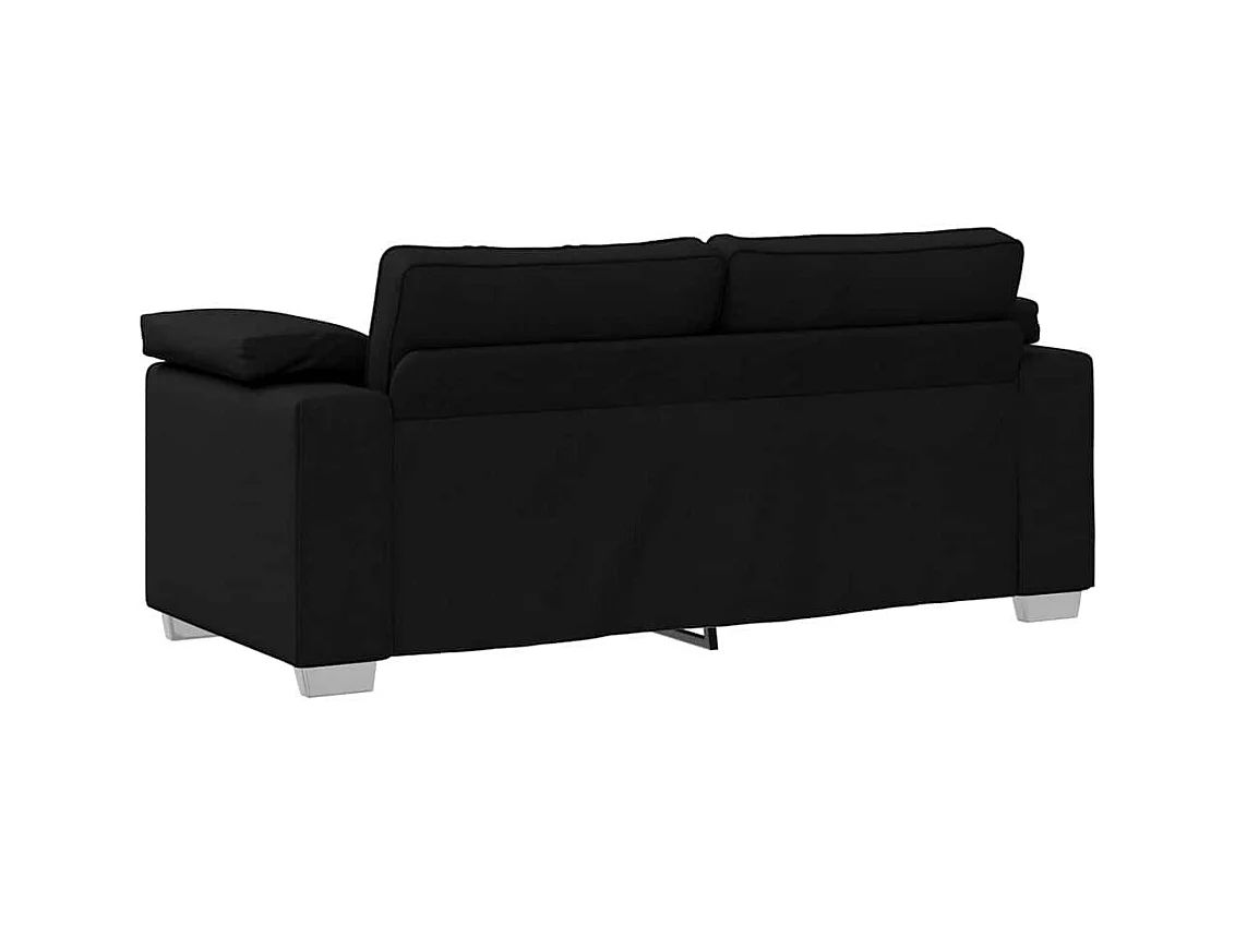 Canapé 2 places | Sofa pour Salon  avec coussin Noir 180x77x82 cm tissu