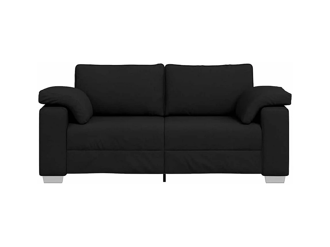 Canapé 2 places | Sofa pour Salon  avec coussin Noir 180x77x82 cm tissu
