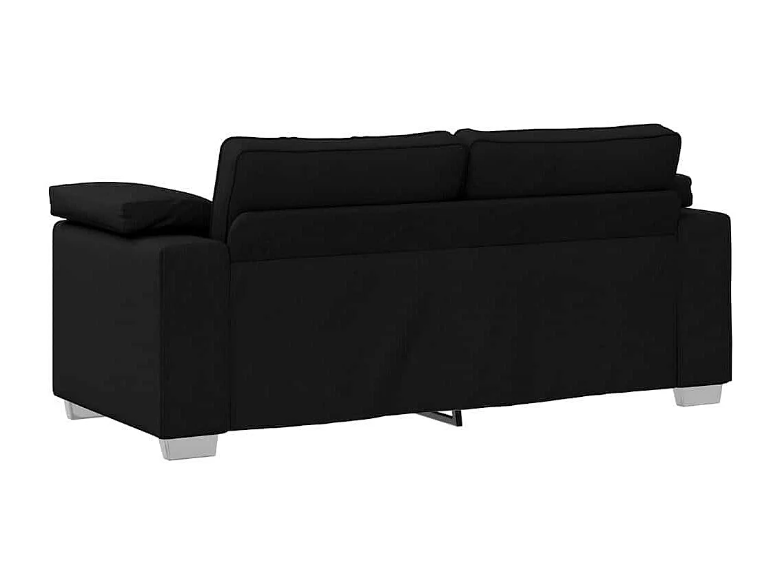 Canapé 2 places | Sofa pour Salon  avec coussin Noir 180x77x82 cm tissu