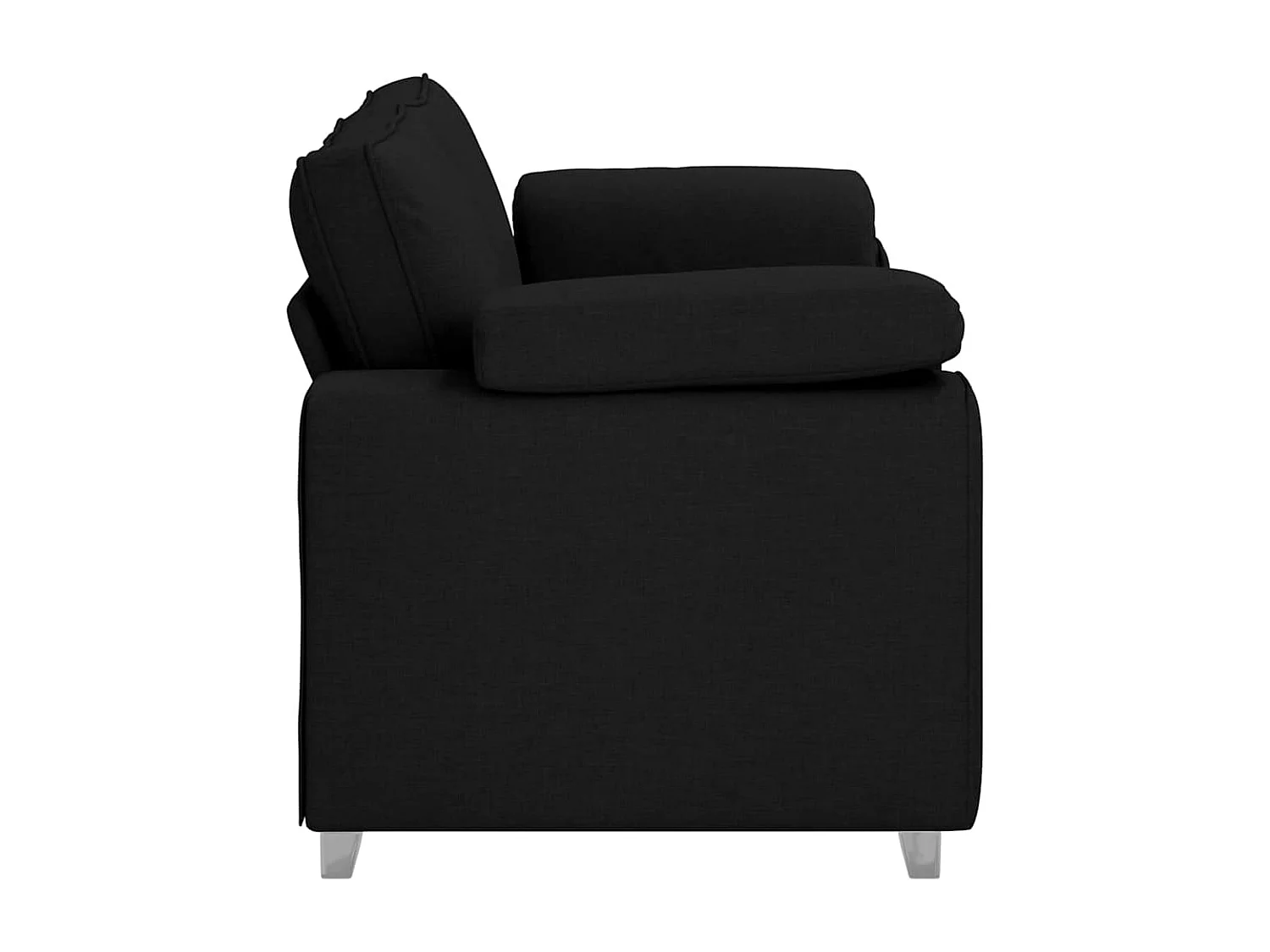 Canapé 2 places | Sofa pour Salon  avec coussin Noir 180x77x82 cm tissu