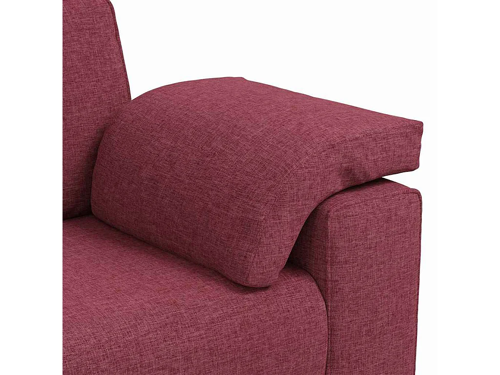 Canapé 2 places | Sofa pour Salon  avec coussin Rouge bordeaux 180x77x82 cm tissu