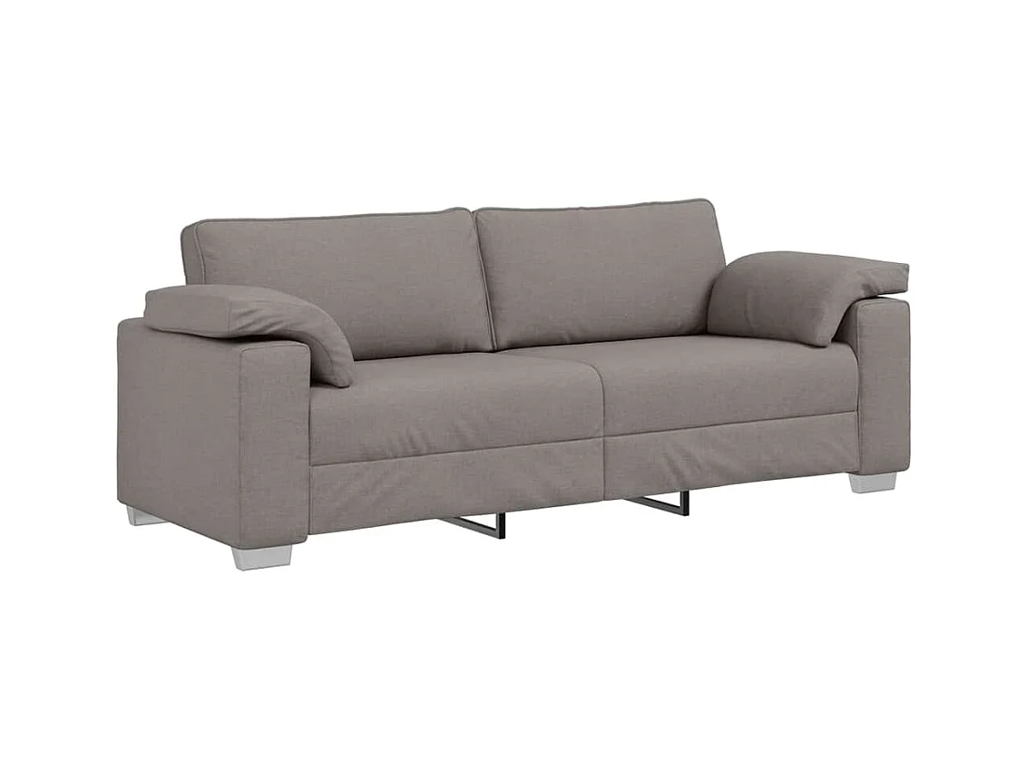 Canapé 2 places | Sofa pour Salon  avec coussin Taupe 219x77x82 cm tissu