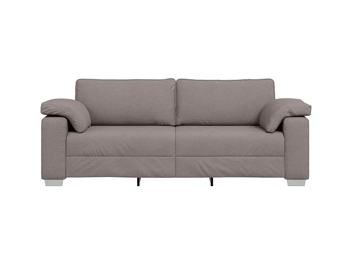 Canapé 2 places | Sofa pour Salon  avec coussin Taupe 219x77x82 cm tissu