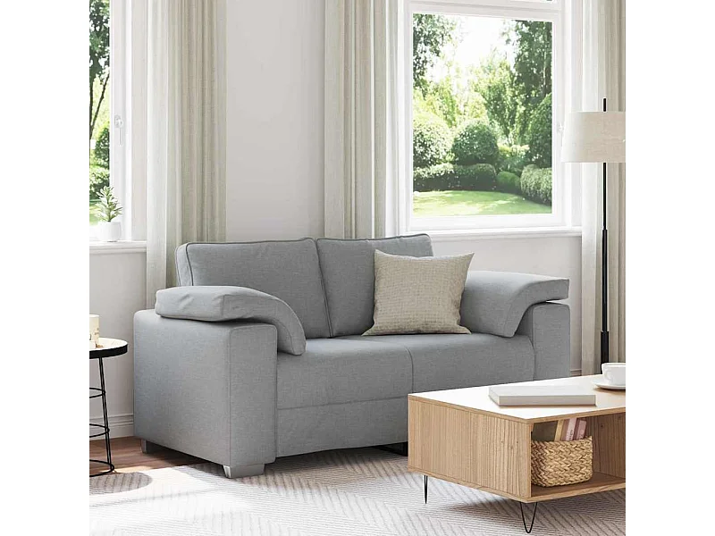 Canapé 2 places | Sofa pour Salon  avec coussin Gris clair 160x77x82 cm tissu