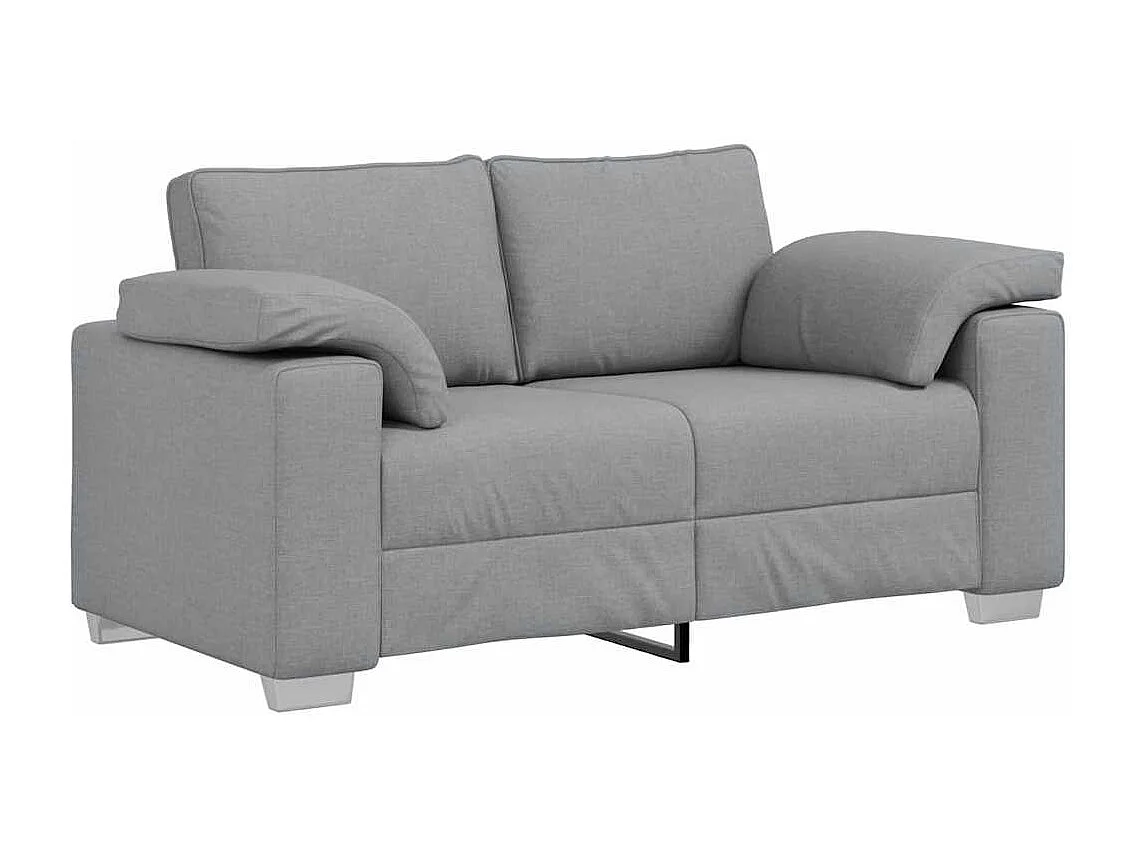 Canapé 2 places | Sofa pour Salon  avec coussin Gris clair 160x77x82 cm tissu