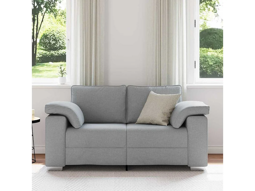 Canapé 2 places | Sofa pour Salon  avec coussin Gris clair 160x77x82 cm tissu