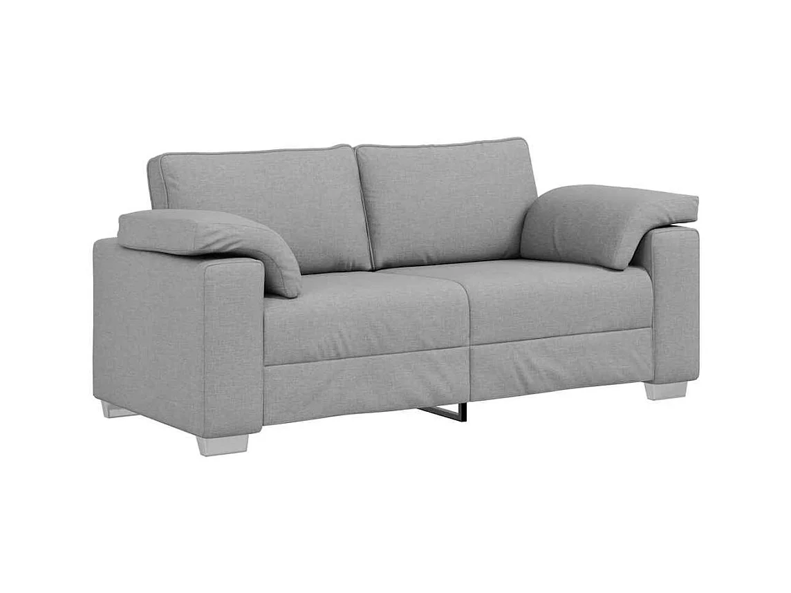 Canapé 2 places | Sofa pour Salon  avec coussin Gris nuage 180x77x82 cm tissu