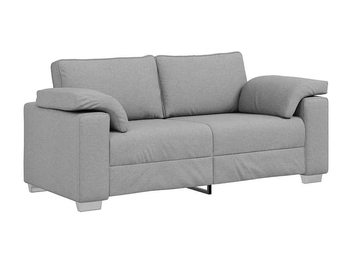 Canapé 2 places en tissu gris 180x77x82 cm