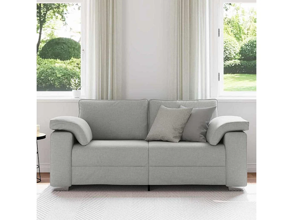 Canapé 2 places en tissu gris 180x77x82 cm