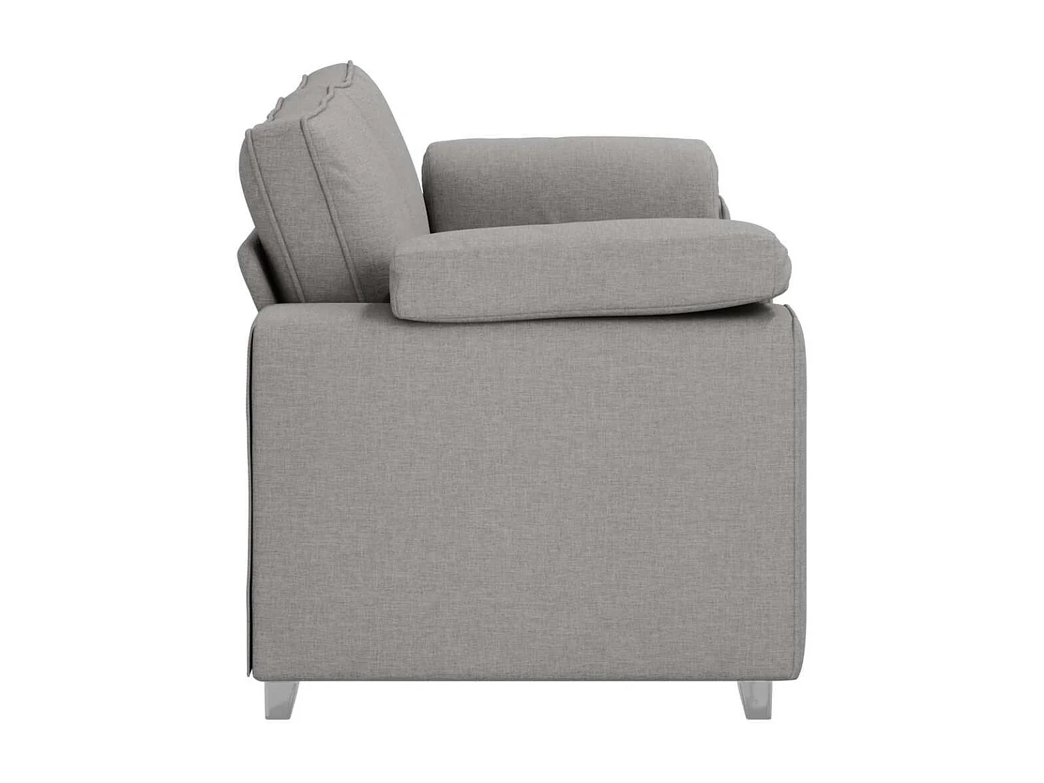 Canapé 2 places en tissu gris 180x77x82 cm
