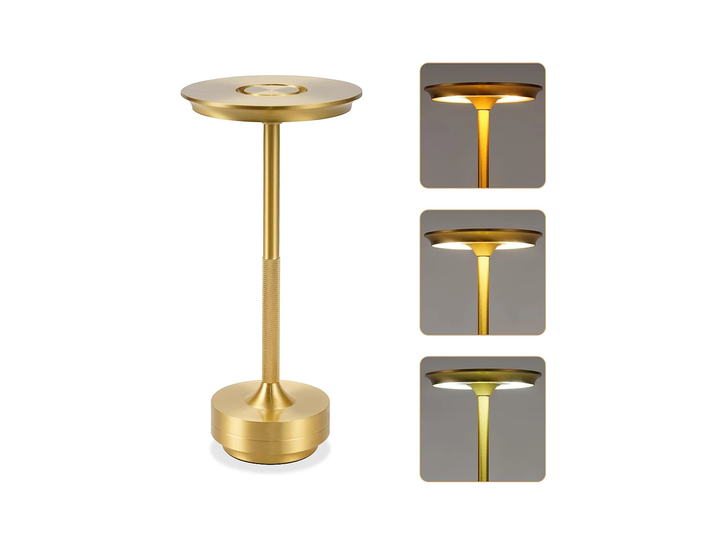 Lampe de chevet sans fil Nettlife à piles – Lampe de table LED tactile à intensité variable, lot de 2 avec batterie rechargeable USB