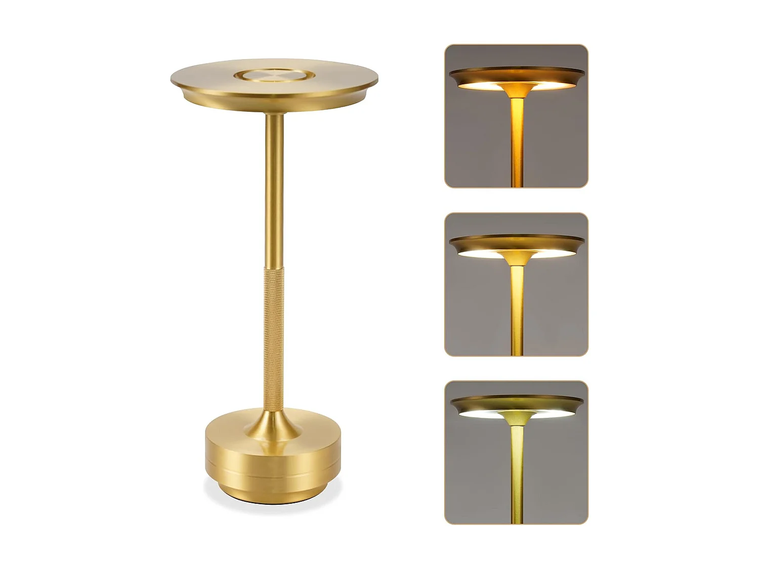 Lampe de chevet sans fil Nettlife à piles – Lampe de table LED tactile à intensité variable, lot de 2 avec batterie rechargeable USB