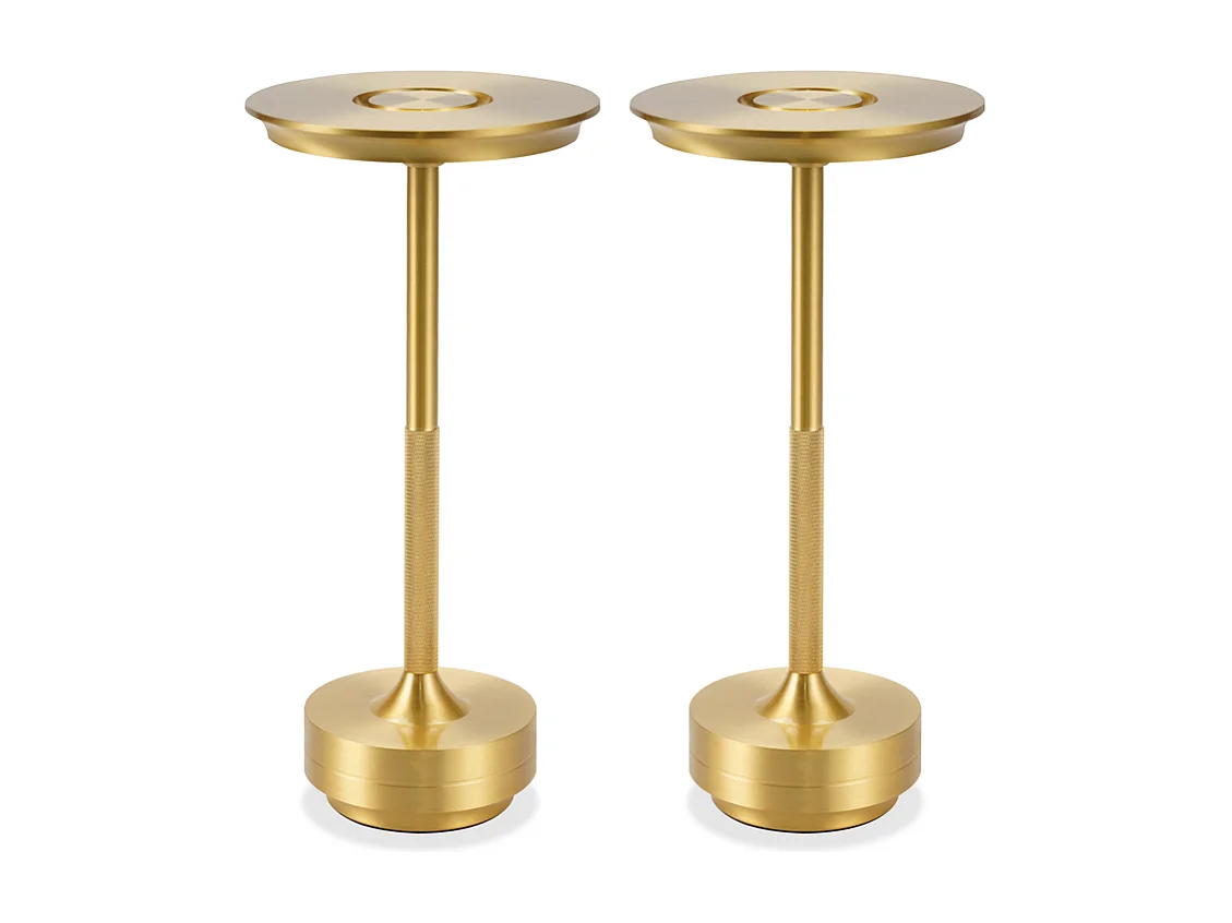 Lampe de chevet sans fil Nettlife à piles – Lampe de table LED tactile à intensité variable, lot de 2 avec batterie rechargeable USB