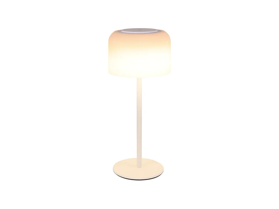 Lampe de table LED NETTLIFE sans fil, lampe de table à piles, intensité variable 3 000 K-6 500 K, rechargeable par USB-C, hauteur réglable, étanche
