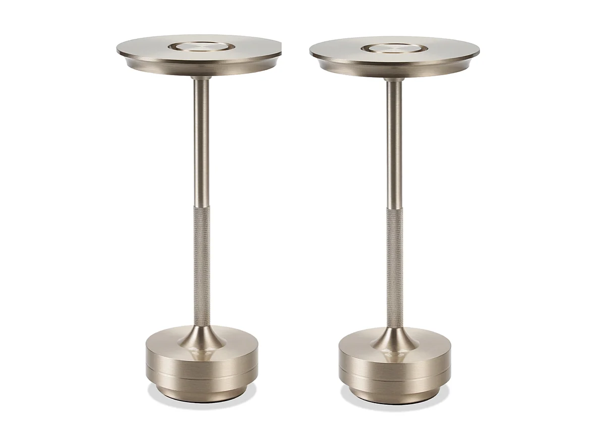 Lampe de chevet Nettlife sans fil, lampe de table LED à batterie, lampe tactile à intensité variable avec batterie rechargeable USB, lot de 2