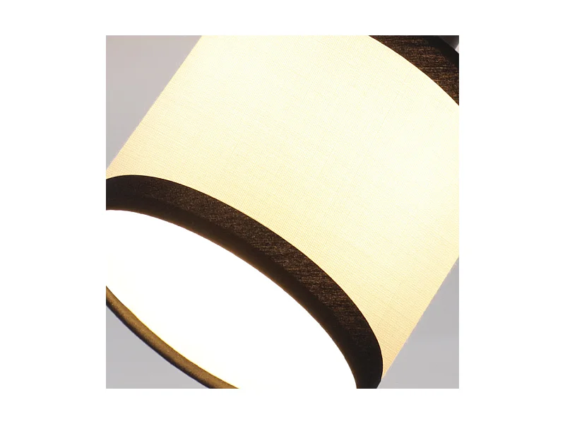 Spot de plafond NETTLIFE 1 flamme, lampe de couloir noire - Plafonnier en tissu E14, orientable, vintage, rétro(sans ampoule)