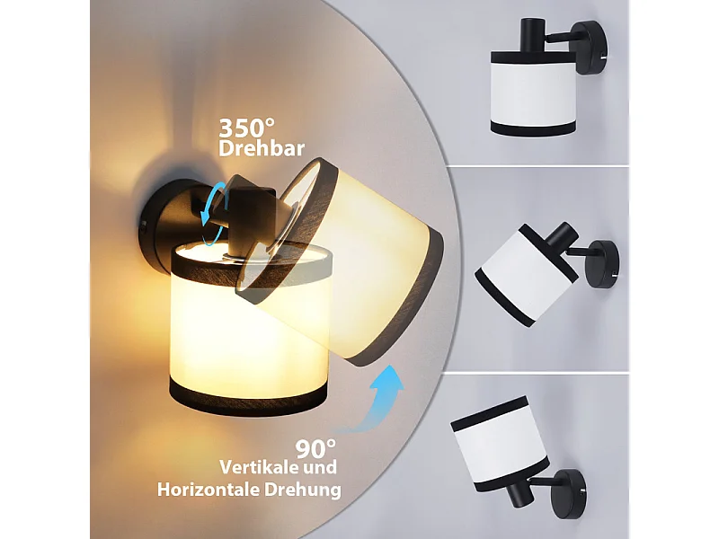 Spot de plafond NETTLIFE 1 flamme, lampe de couloir noire - Plafonnier en tissu E14, orientable, vintage, rétro(sans ampoule)