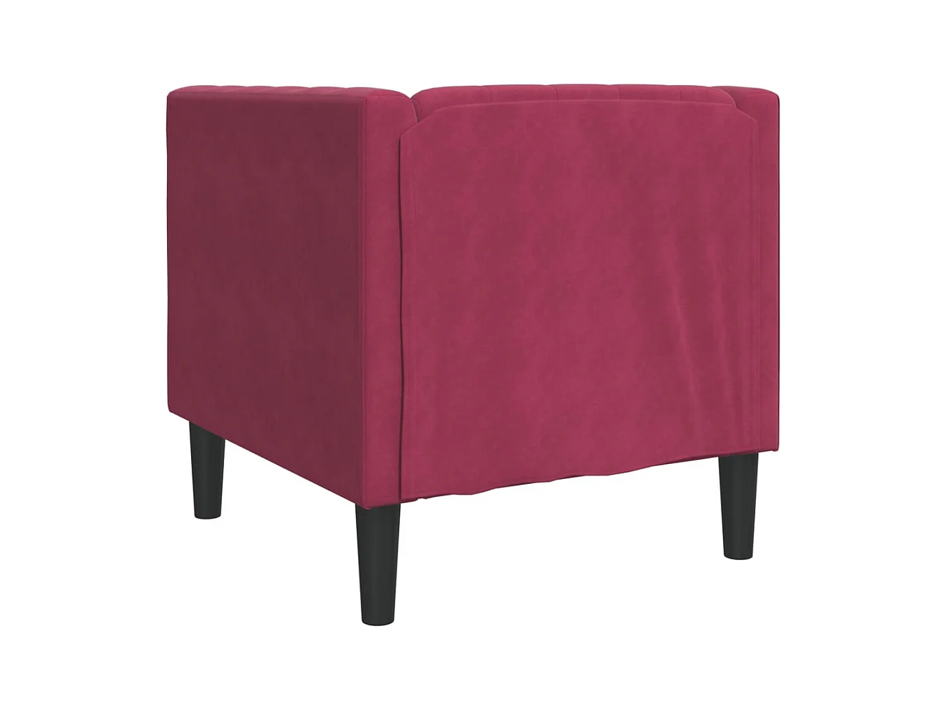 Fauteuil salon | Chaise Confortable | Fauteuil Chesterfield rouge bordeaux velours