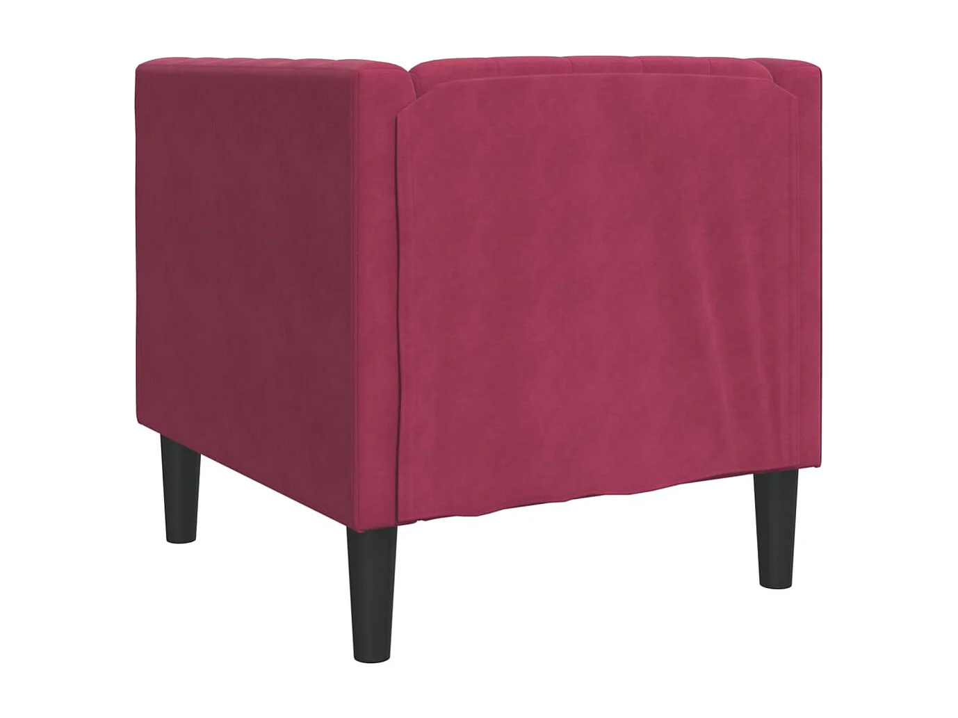 Fauteuil salon | Chaise Confortable | Fauteuil Chesterfield rouge bordeaux velours