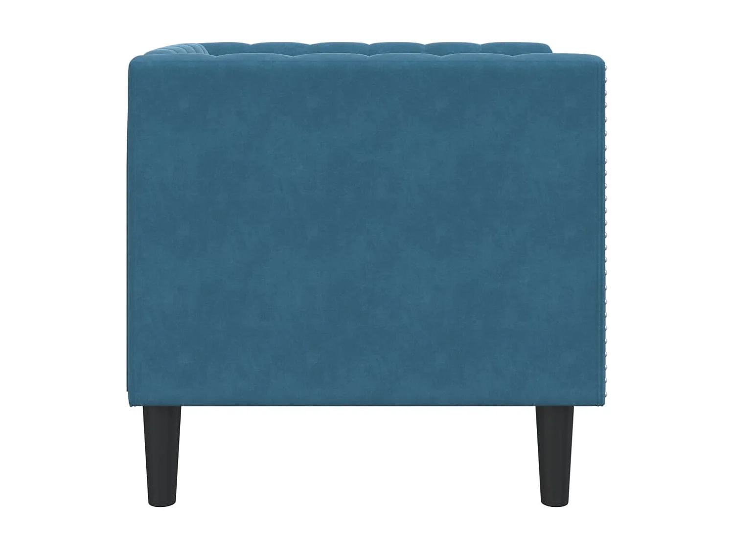Fauteuil salon | Chaise Confortable | Fauteuil Chesterfield bleu velours