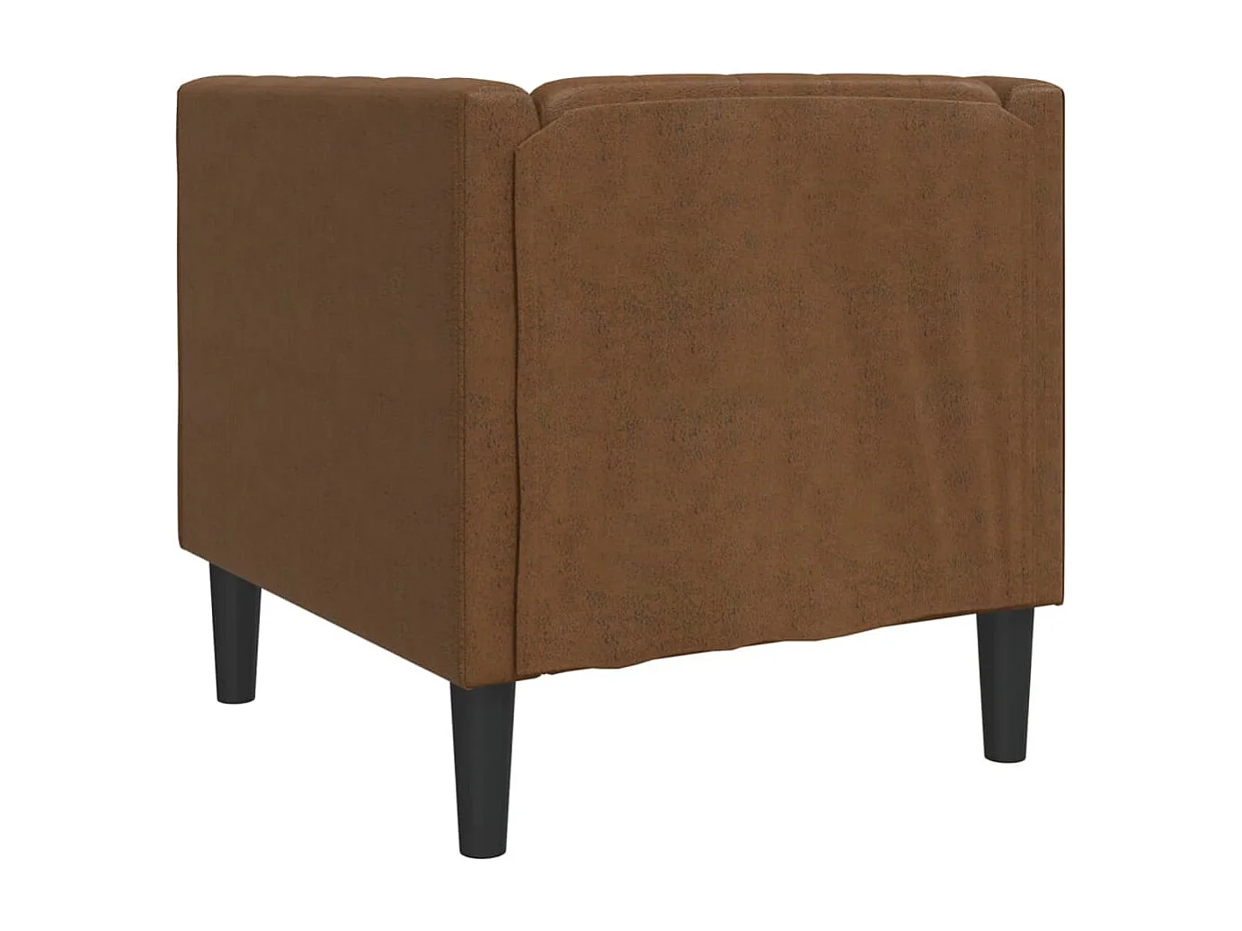 Fauteuil salon | Chaise Confortable | Fauteuil Chesterfield marron similicuir daim