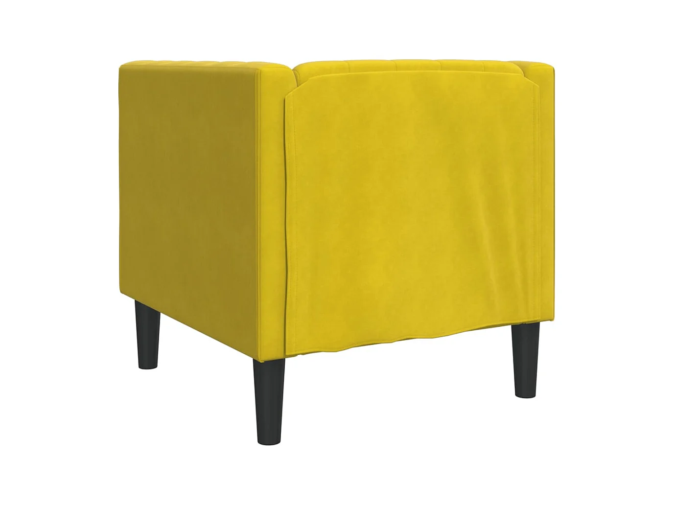 Fauteuil salon | Chaise Confortable | Fauteuil Chesterfield jaune velours